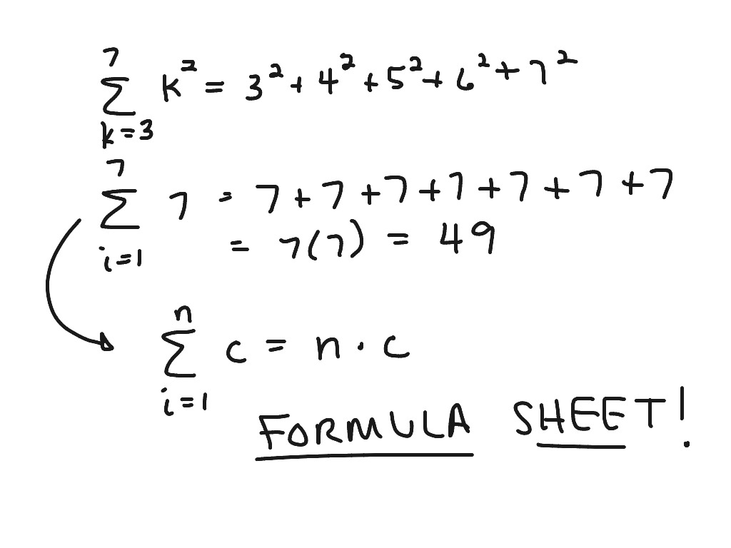 sigma notation examples