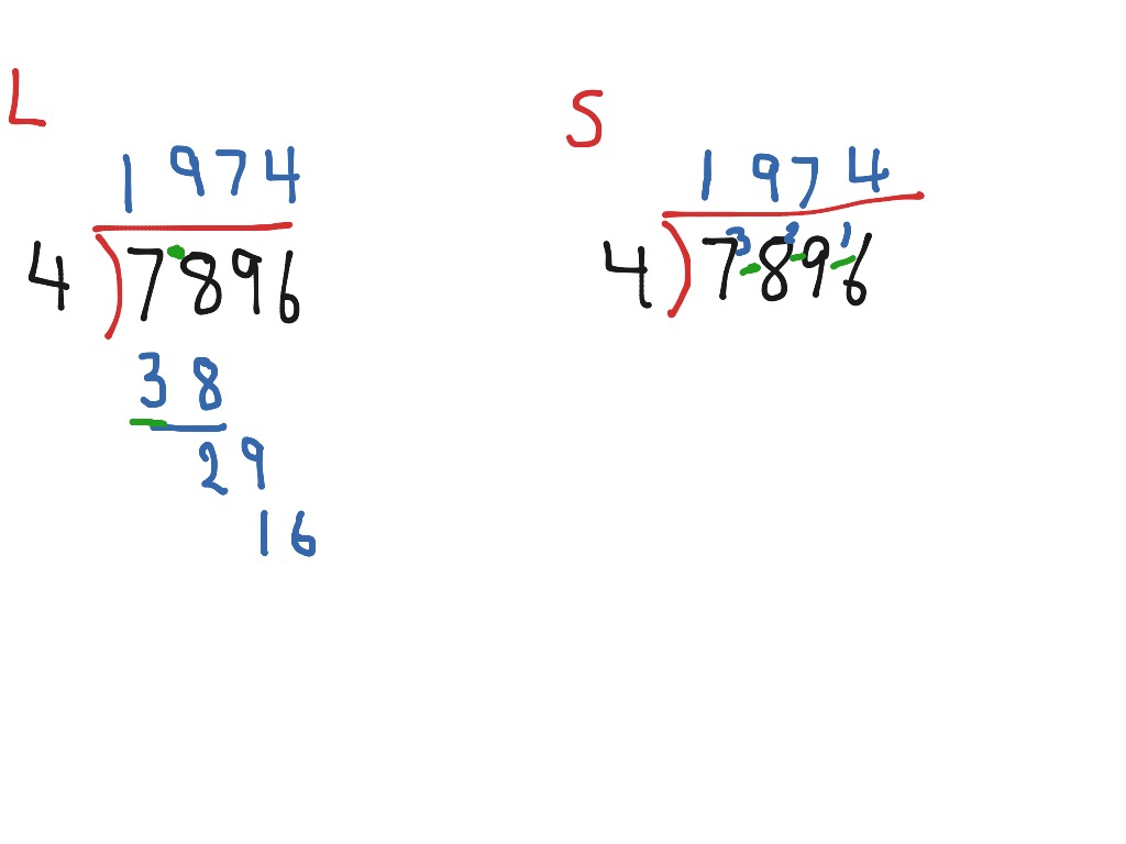 Difference Between Long And Short Division Math Arithmetic 5th 