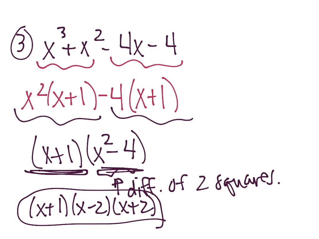 Factor By Grouping Math Algebra 2 Showme