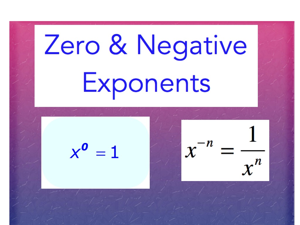 Zero Negative Exponents Math 8th Grade Math Middle School Math ShowMe