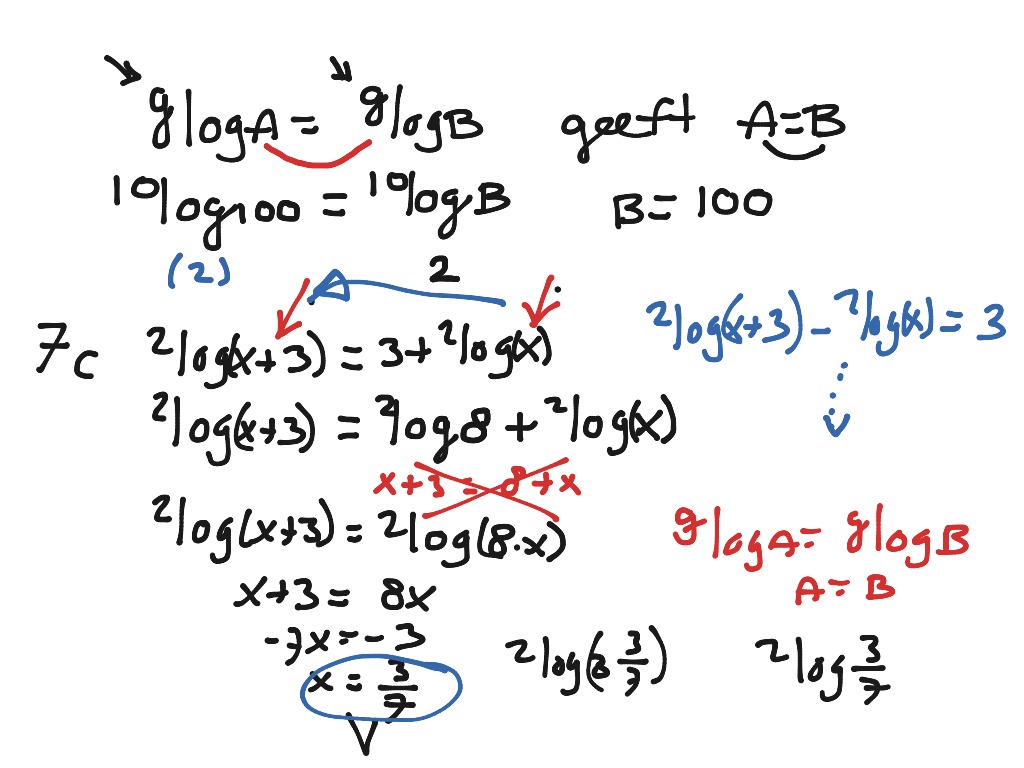 9.1 logaritmische en exponentiële vergelijkingen 2 | Math | ShowMe