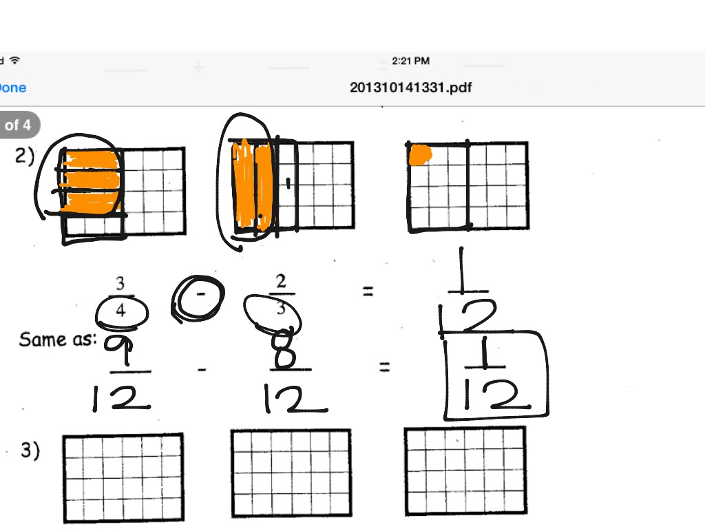 area model fractions calculator