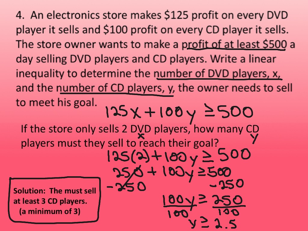 Inequality Word Problems 2 Math Inequalities ShowMe