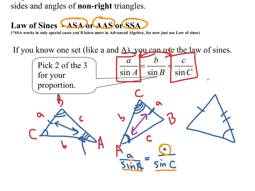 7-6 videoA | Math, geometry, Law of Sines | ShowMe