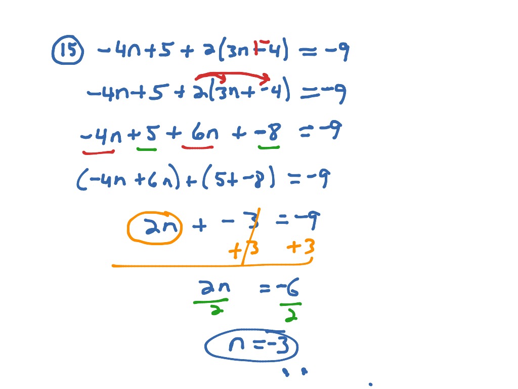 Handout: Solving Equations/8-15 | Math, Algebra, solving-equations, 7th