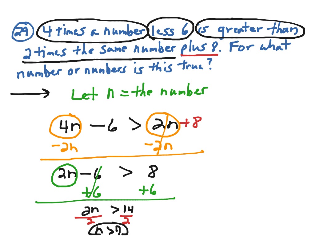 Solving Inequalities P 357 20 29 Math Algebra Inequalities 7th 