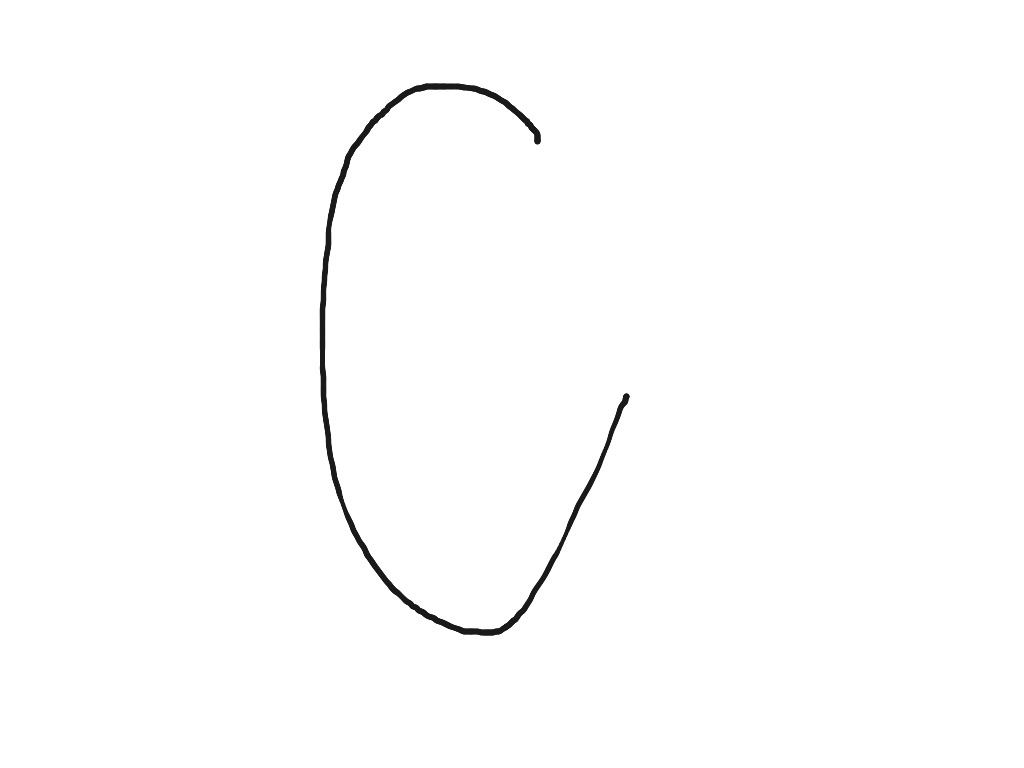 How To Write Capital Cursive C