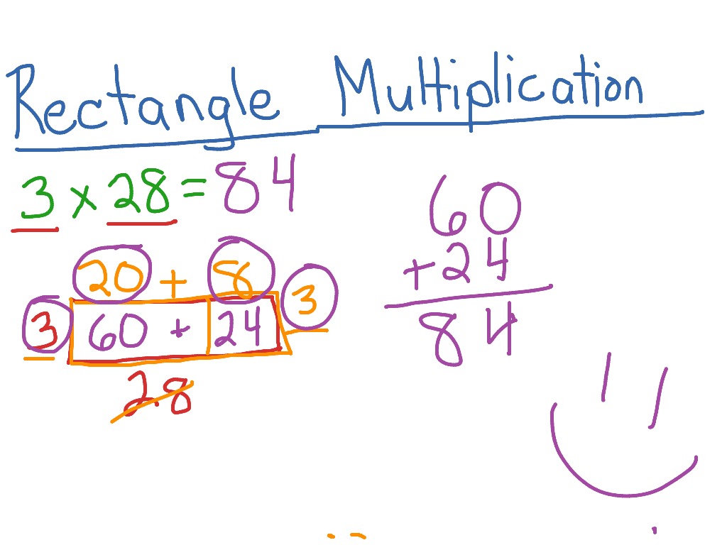  Rectangle Multiplication 1 digit X 2 digit Math ShowMe