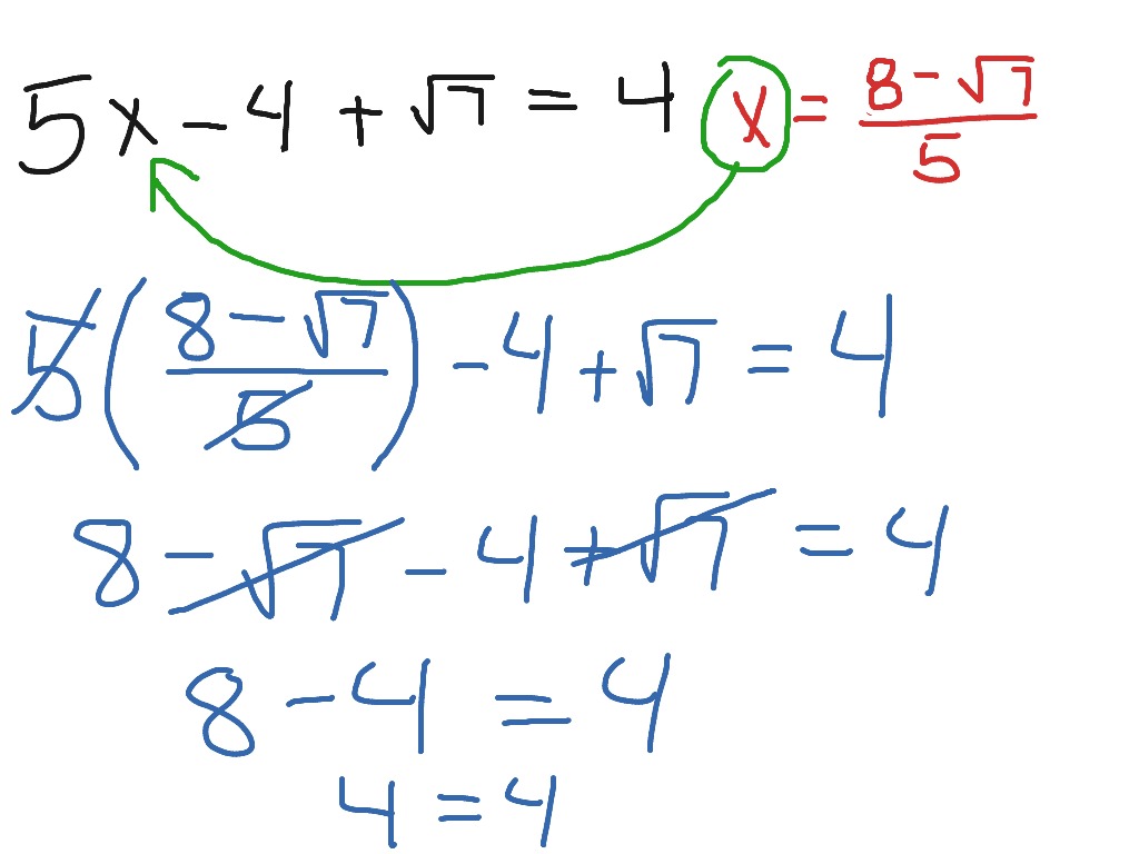 Solving by isolation - roots | Math | ShowMe