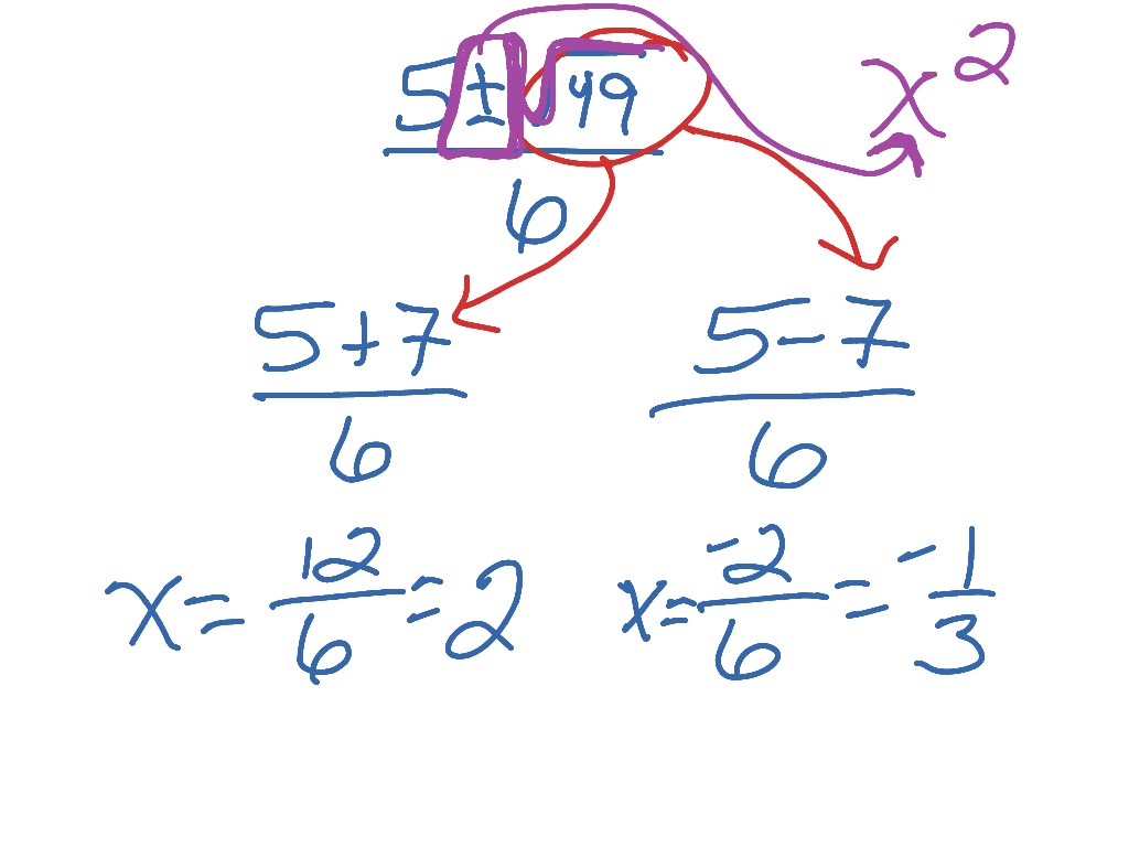 5.8 Quadratic Formula | ShowMe