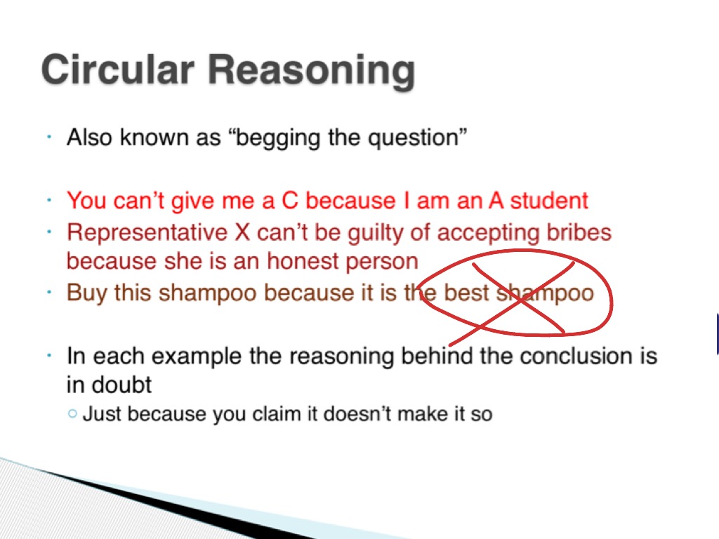 Circular Reasoning Meaning In English