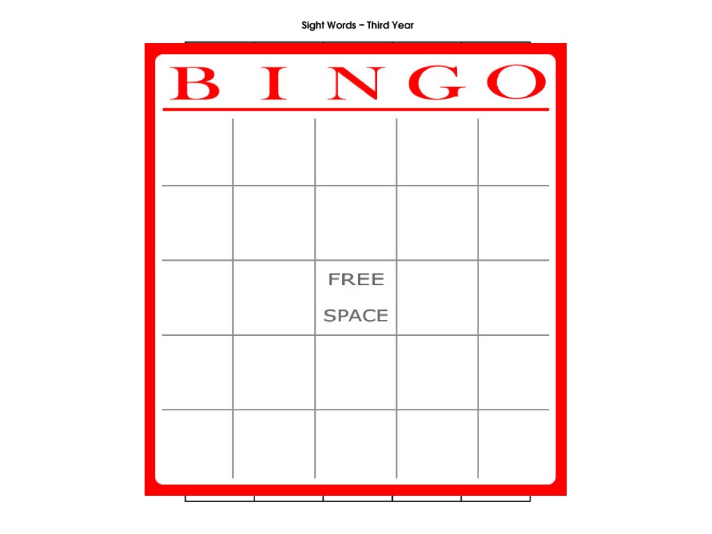 bingo chart | Games | ShowMe