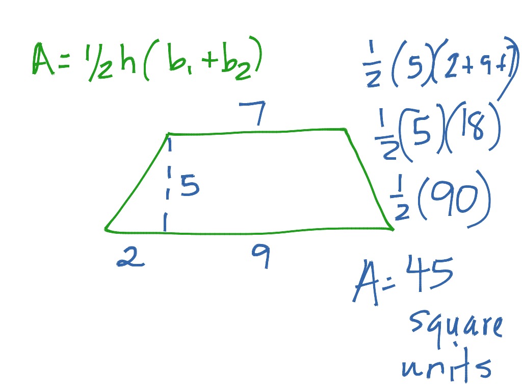 Finding the area of a trapezoid | Math, geometry, area, Middle School ...