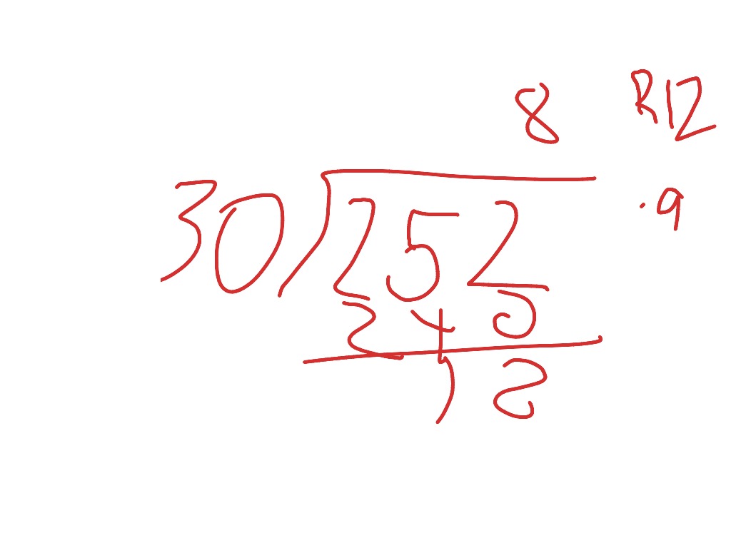 252 Divided By 30 | Math | ShowMe