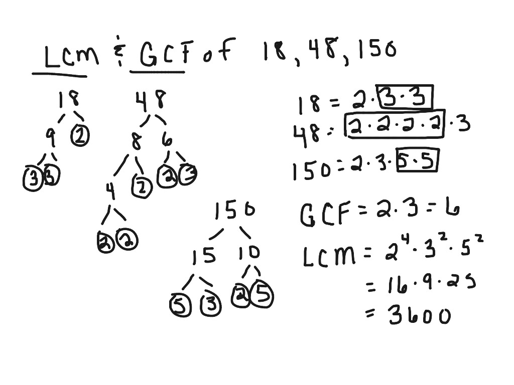 ShowMe 3 LCM GCF Math ShowMe