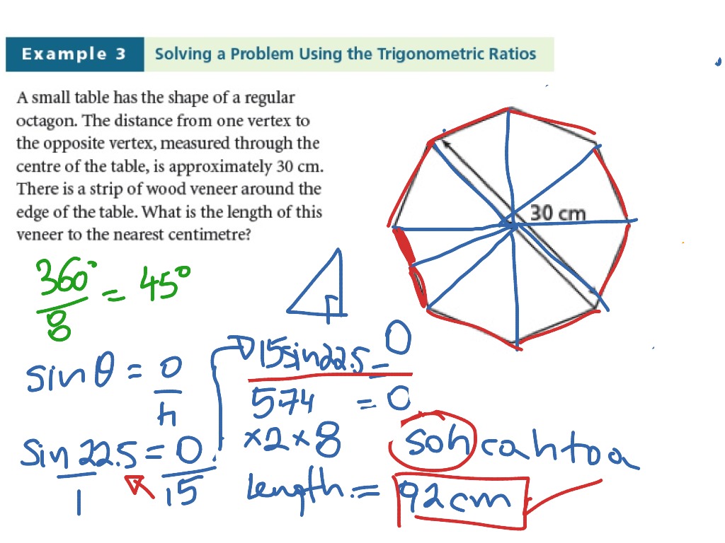 Applying The Trigonometric Ratios Math Trigonometry Trig Triangles Right Triangles Showme 0691