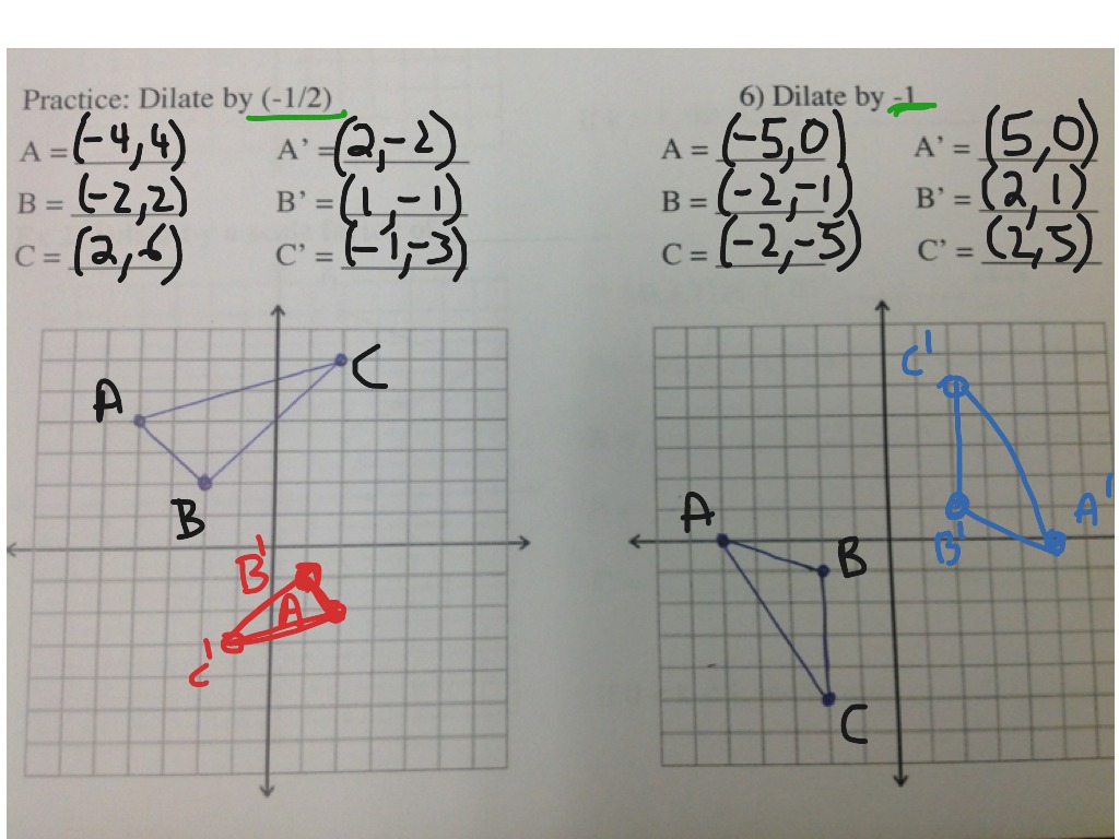 Dilation Practice  Math  ShowMe Intended For Dilations And Scale Factor Worksheet
