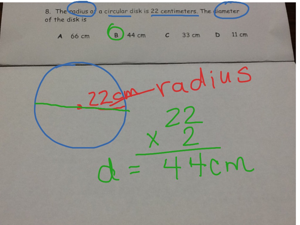Finding Radius Or Diameter Of A Circle Math Showme