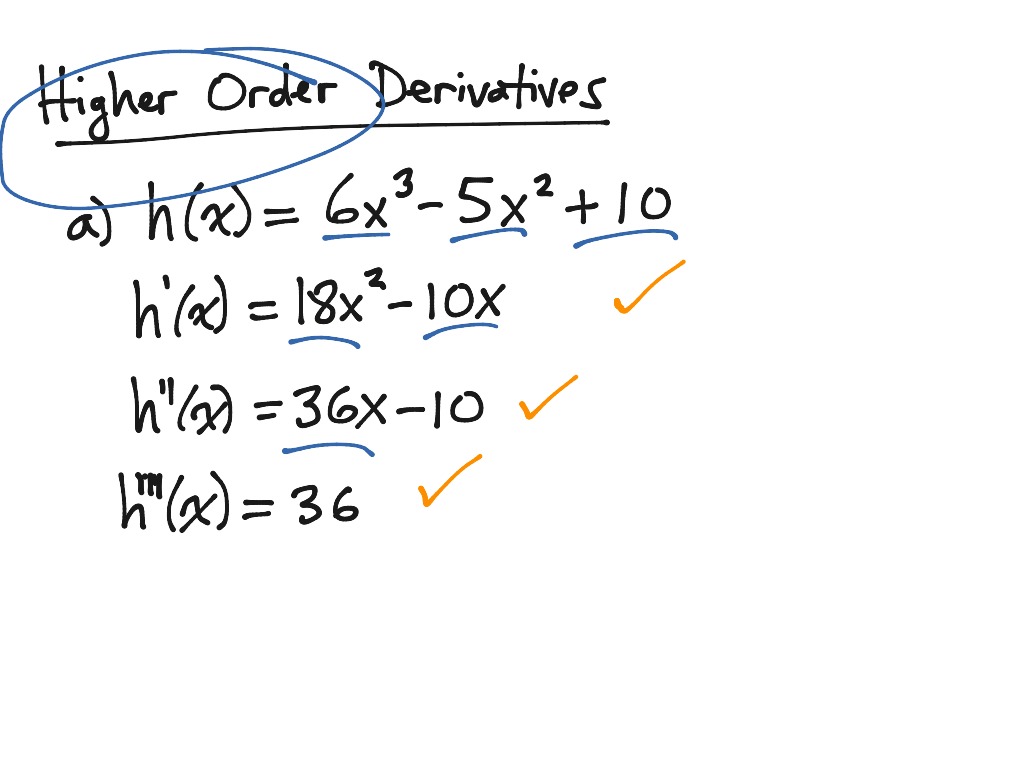 Higher Order Derivatives Math Showme 8054