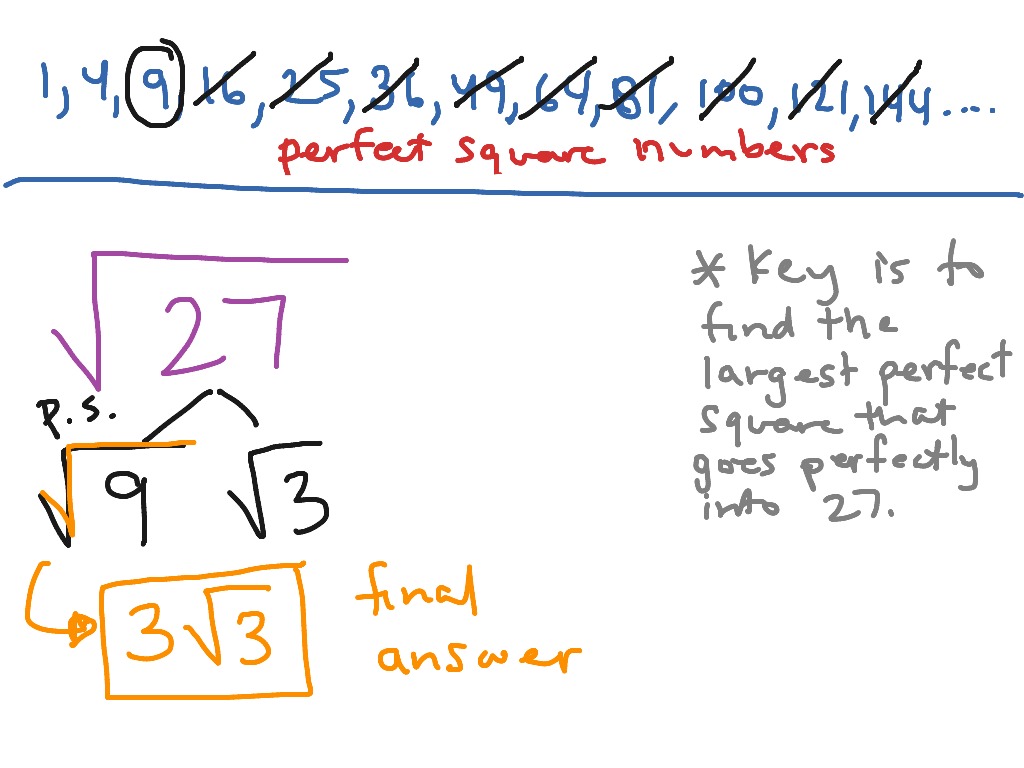 Square Root Of 27 Simplified