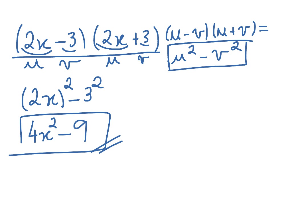 Quadrado do produto de uma soma e uma subtração | Math, Algebra | ShowMe