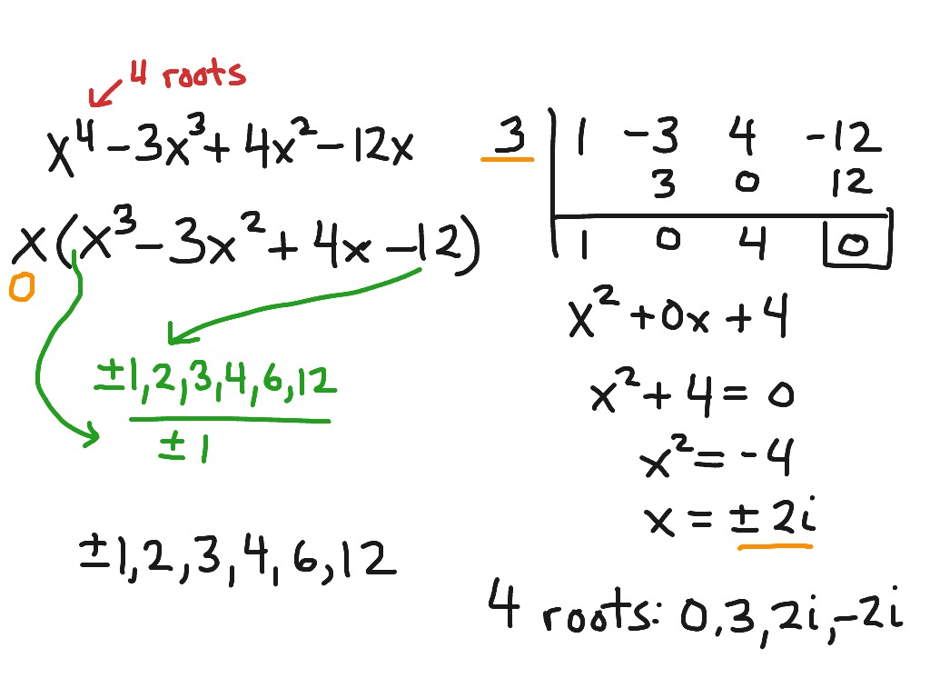 Roots Of A Polynomial Example 2 Math Algebra Showme 3833