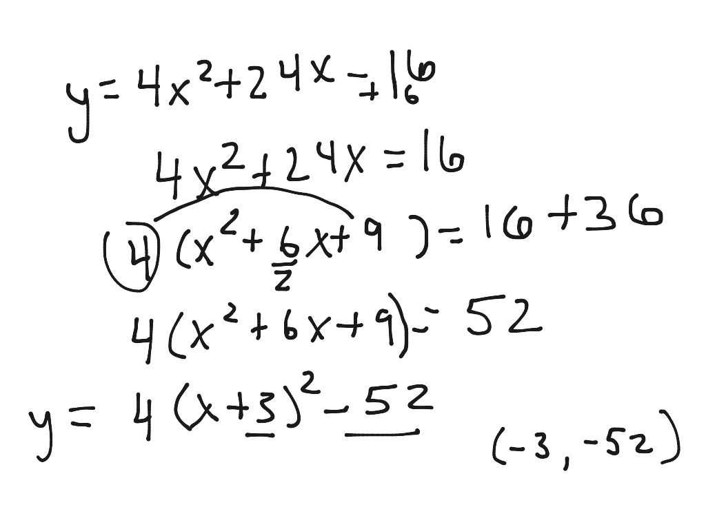 Completing the square | Math, Algebra 2 | ShowMe