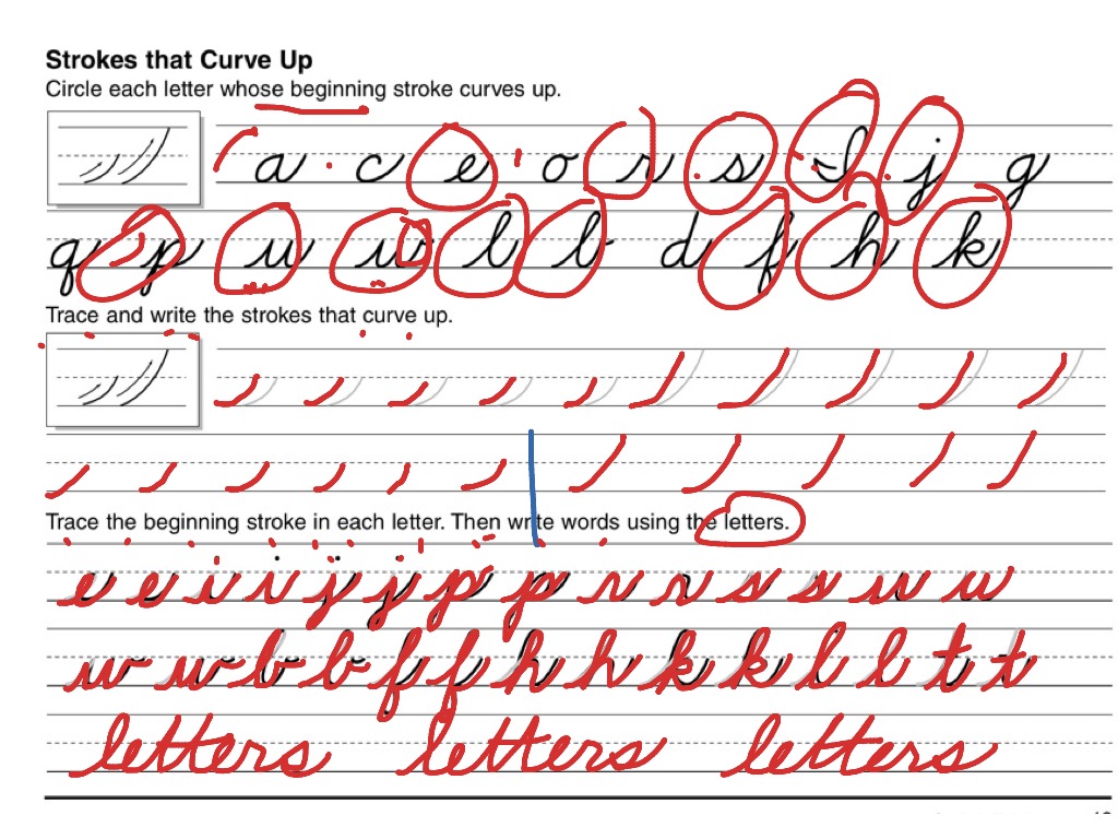 Cursive Handwriting lesson 5.