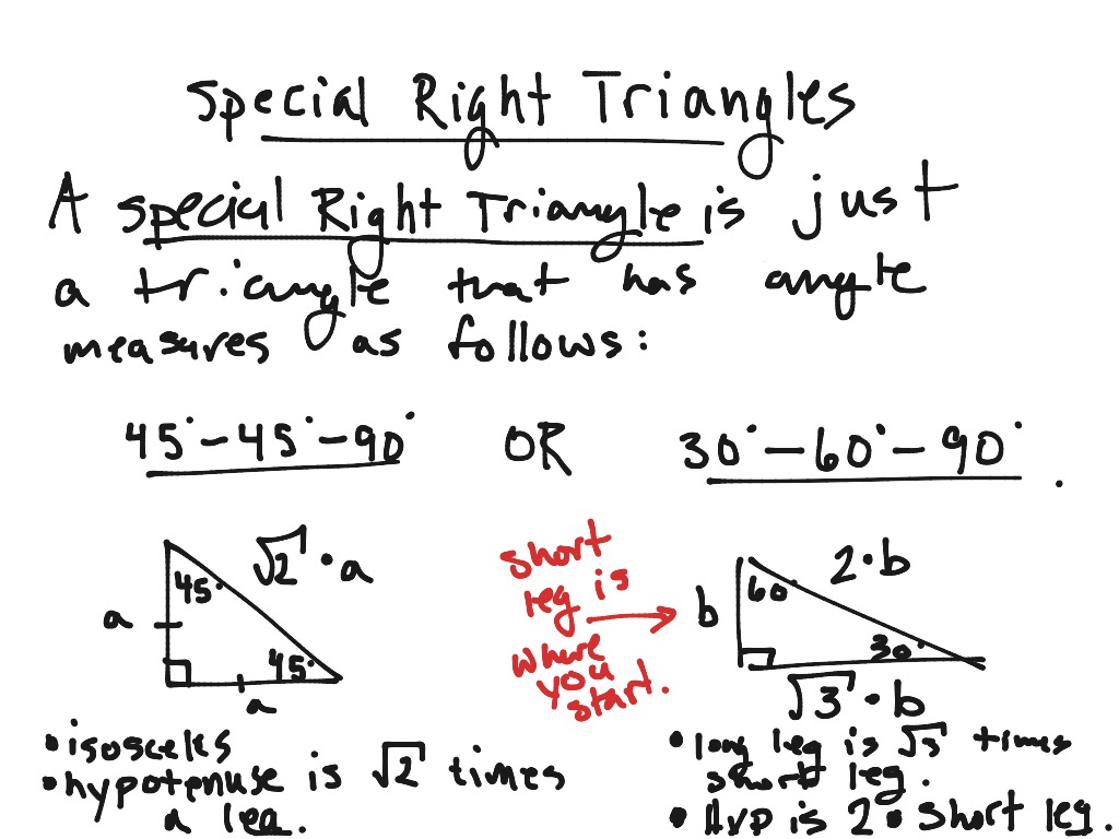 Special Right Triangles – Definition, Formula, Examples