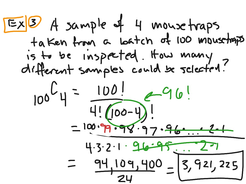 Alg 2 Combinations!!! | Math | ShowMe