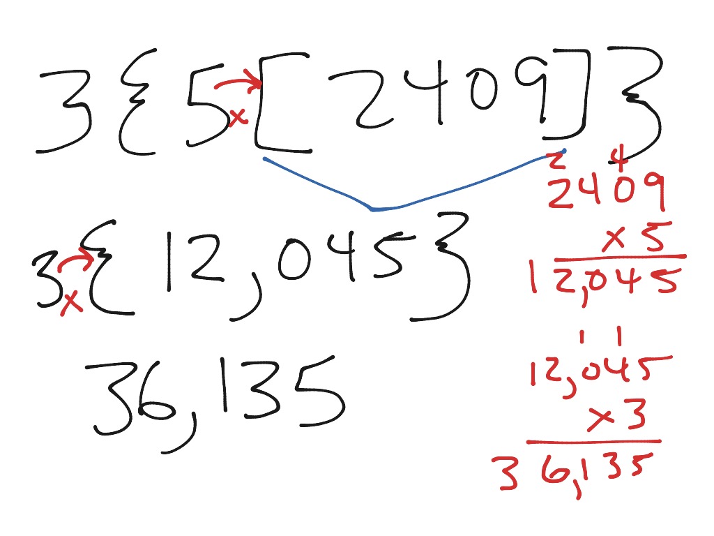 Mr. Cobb Order of Operations with braces, brackets, and parentheses