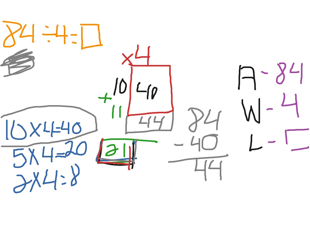 Division 84 Divided By4 Math ShowMe