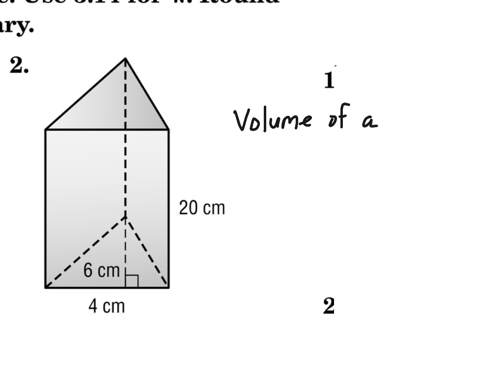 Volume of a triangular prism | Math, geometry | ShowMe, image size:1024x768