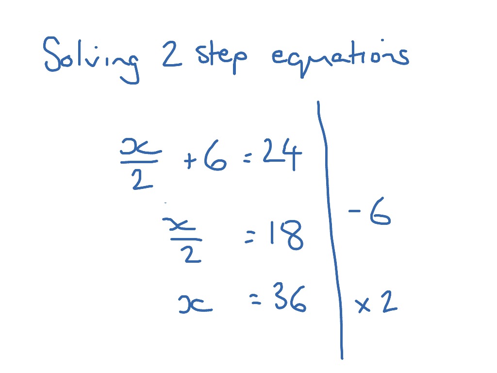 2 Step Equations | Math, Algebra | ShowMe