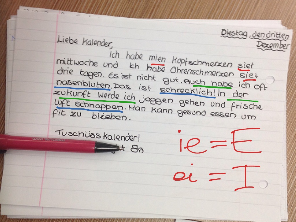 what is homework in german
