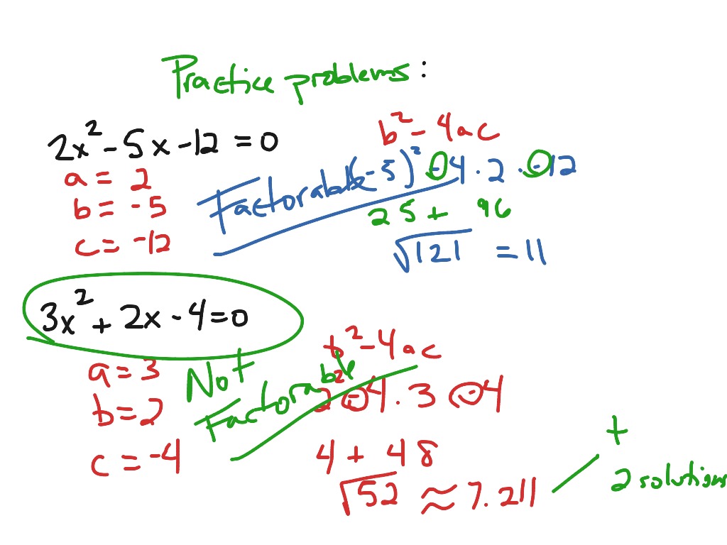 ShowMe - factoring quadratic trinomial snowflake method