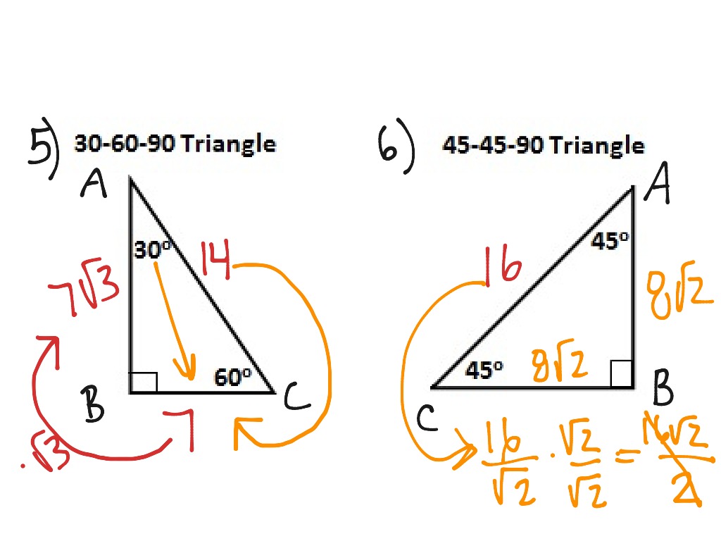 Special Right Triangles | Math, geometry, Triangles | ShowMe