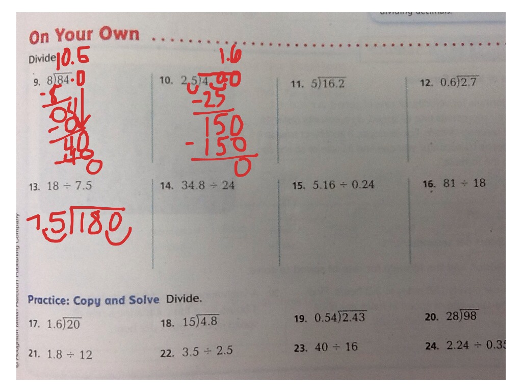 go math grade 6 practice book answer key