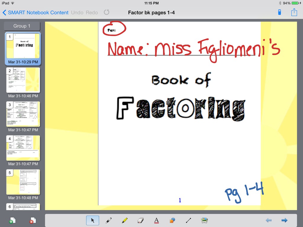 Factor book ( pages 14) Math ShowMe
