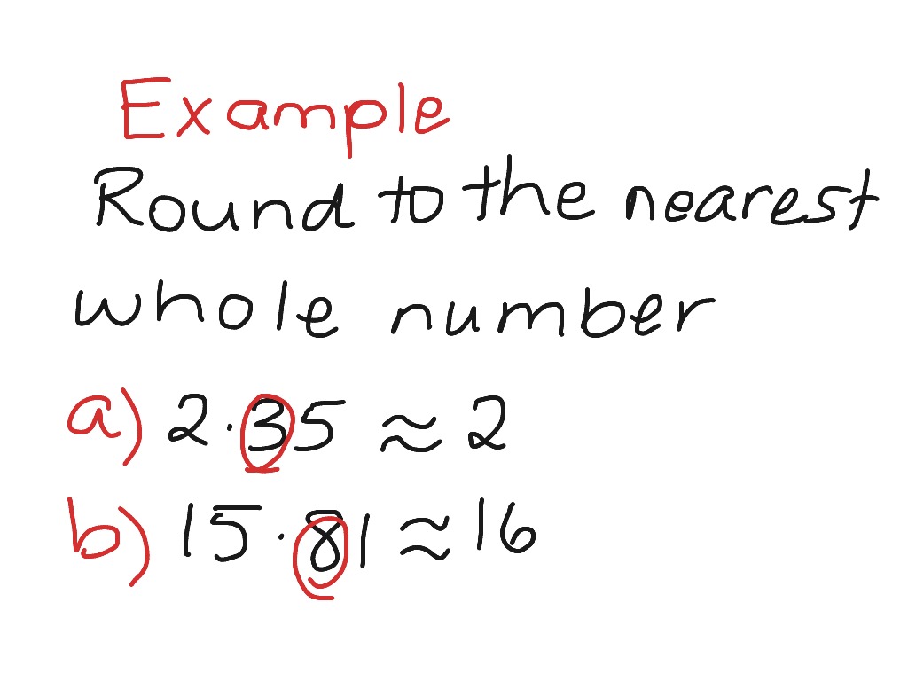 round to the nearest whole number reasoning and problem solving
