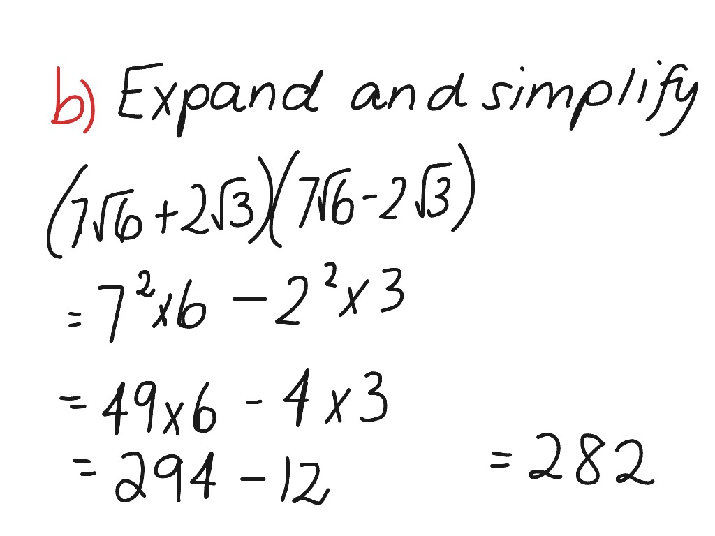 Conjugate Surds | Math, Arithmetic | ShowMe