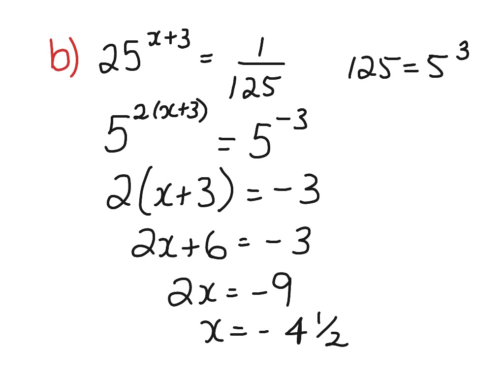 Equations with Indices | Math, Arithmetic | ShowMe