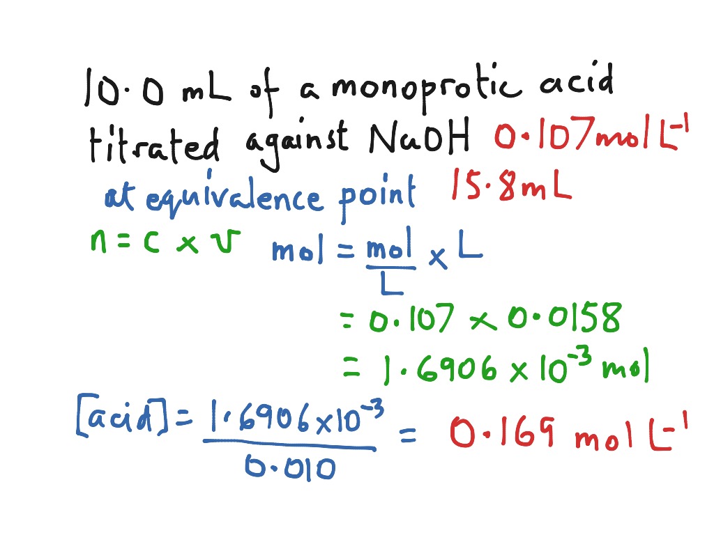 experiment titration calculation