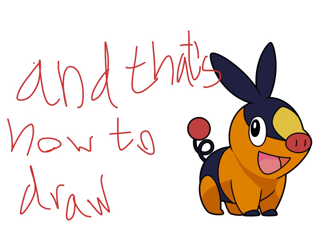 How to draw a basic tepig | Drawing, Art | ShowMe