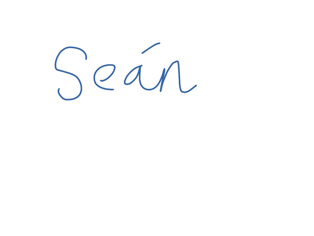 The name Sean Language, names ShowMe