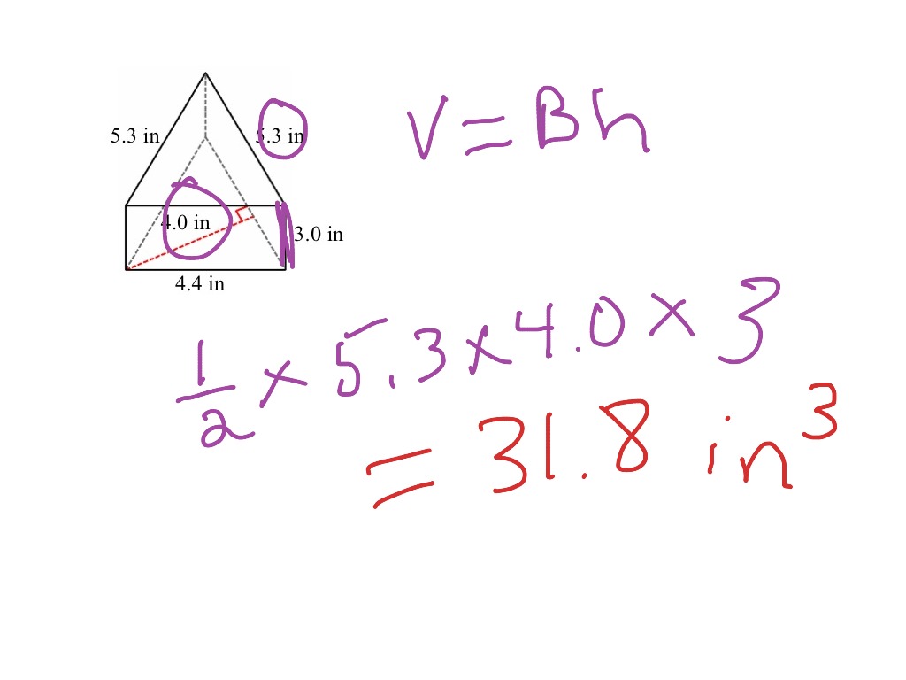 equation for volume of triangular prism
