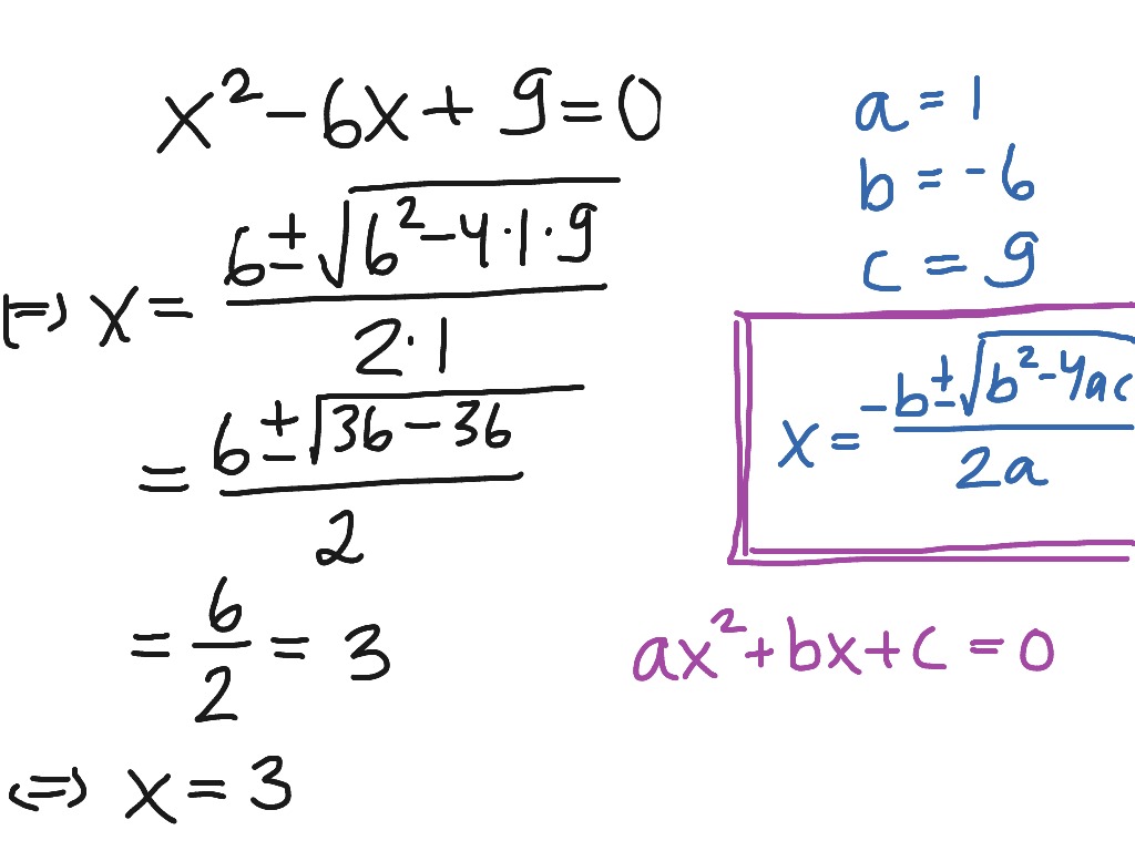 Toisen asteen yhtälö, tulon nollasääntö ja ratkaisukaava | Math ...