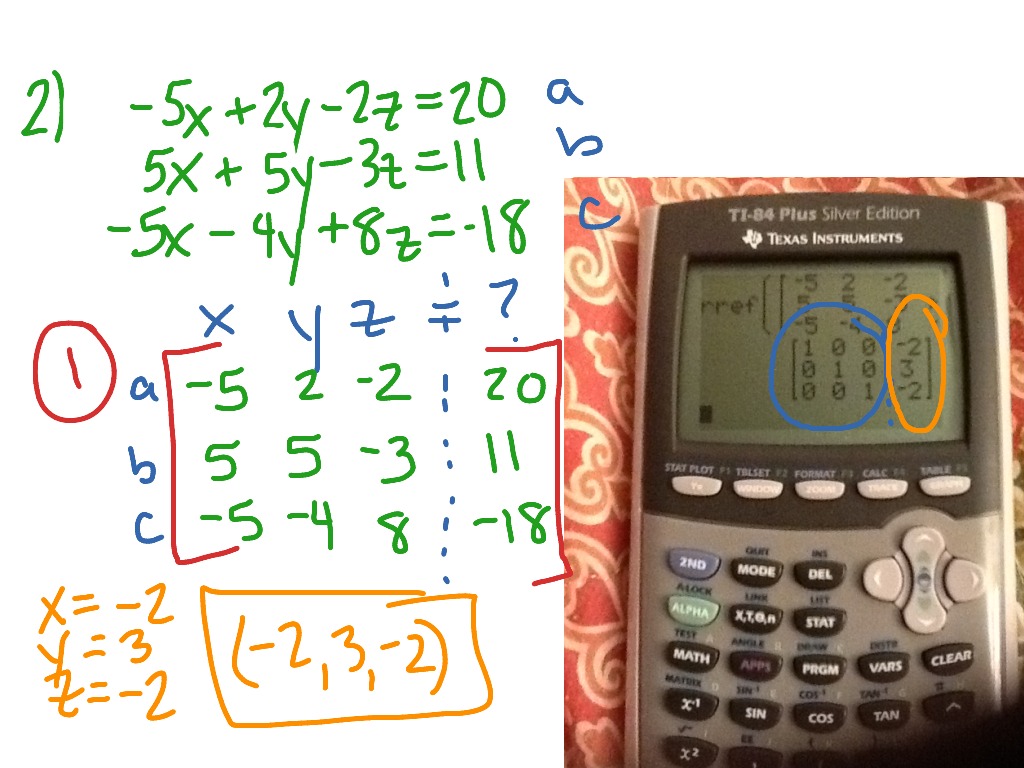 Calculator deals with variables