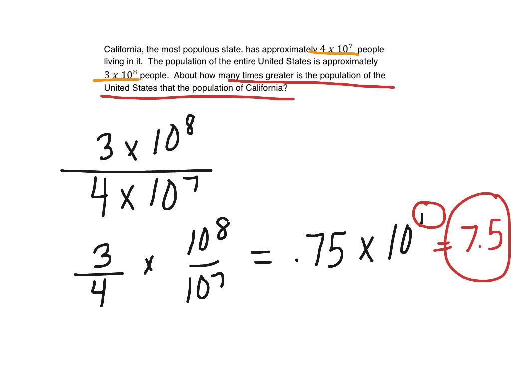 Scientific Notation Word Problems Math ShowMe