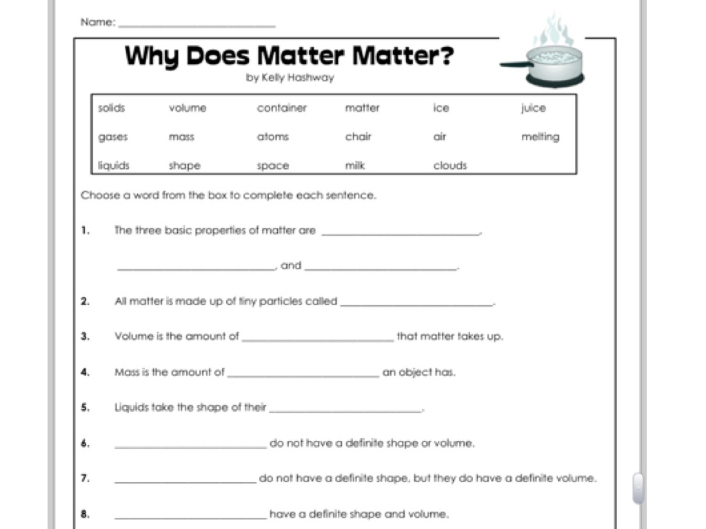 critical thinking questions on states of matter